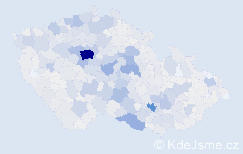 Příjmení: 'Jelínek', počet výskytů 9804 v celé ČR