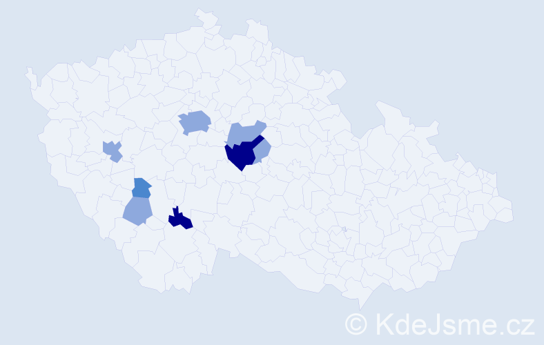 Příjmení: 'Heligová', počet výskytů 17 v celé ČR