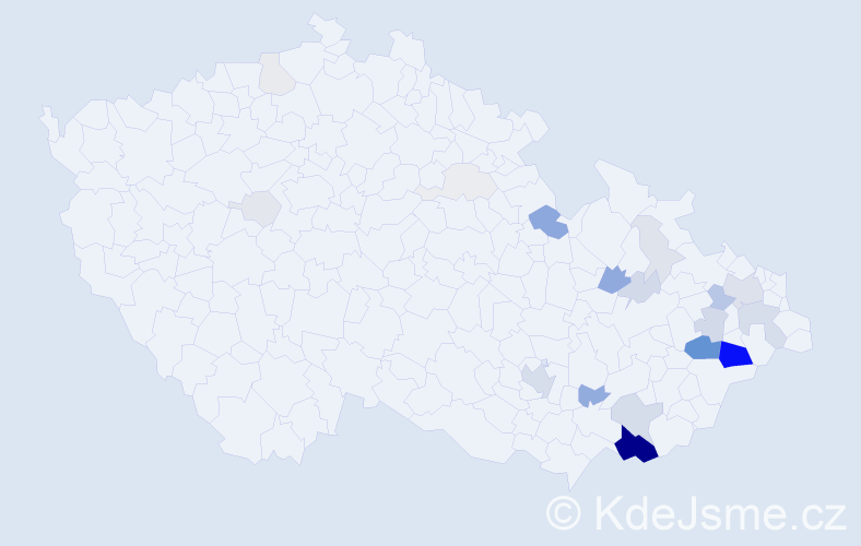 Příjmení: 'Koryčanská', počet výskytů 93 v celé ČR