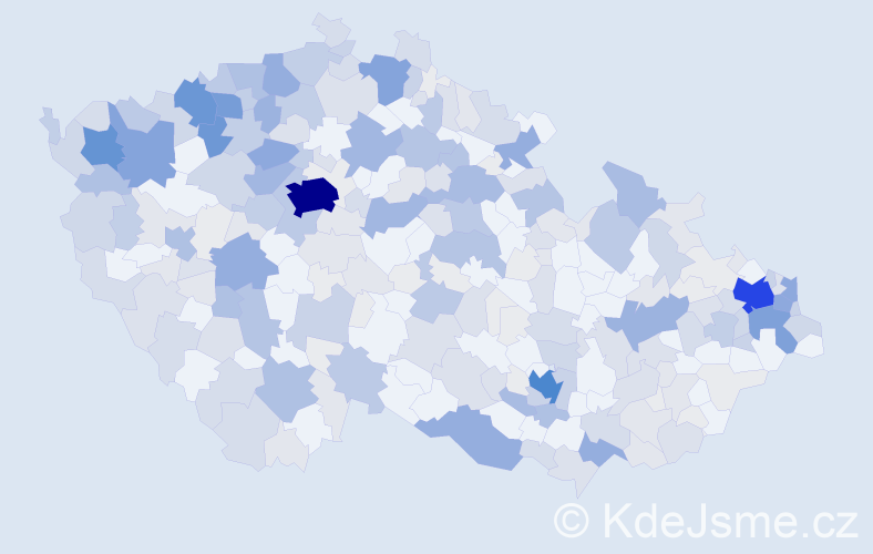 Příjmení: 'Tóthová', počet výskytů 1040 v celé ČR