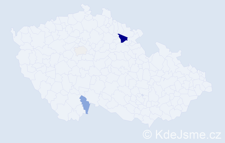 Příjmení: 'Rausa', počet výskytů 7 v celé ČR