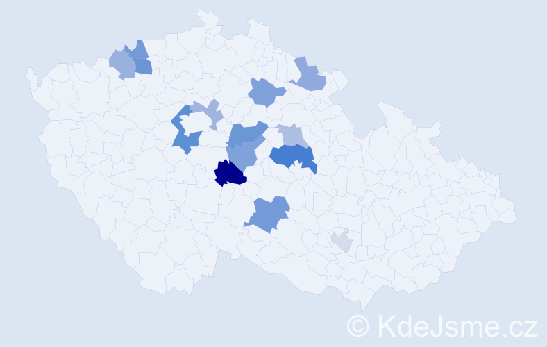 Příjmení: 'Saiverová', počet výskytů 22 v celé ČR