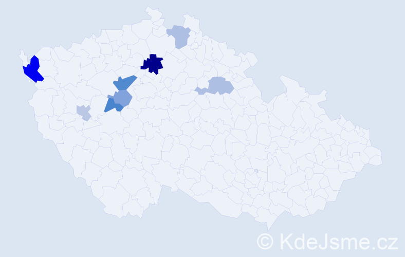 Příjmení: 'Ubryová', počet výskytů 14 v celé ČR