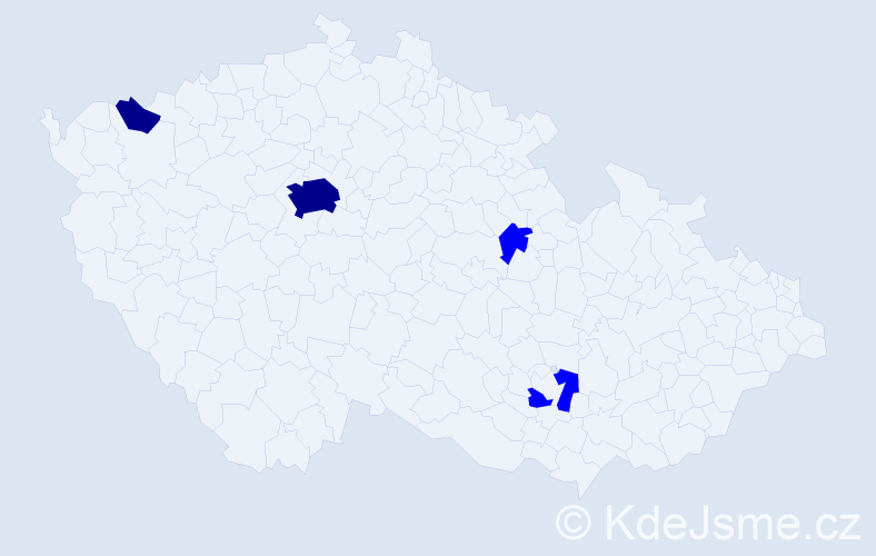Příjmení: 'Tarr', počet výskytů 10 v celé ČR