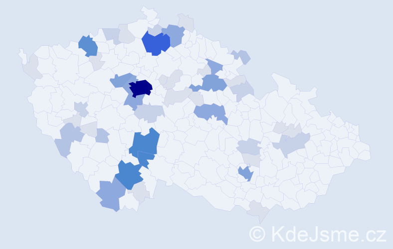 Příjmení: 'Koblasová', počet výskytů 163 v celé ČR