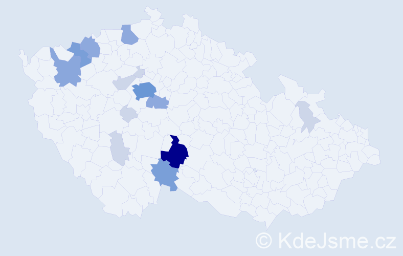 Příjmení: 'Tetivová', počet výskytů 41 v celé ČR