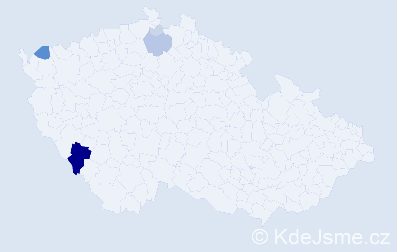 Příjmení: 'Koutenka', počet výskytů 20 v celé ČR