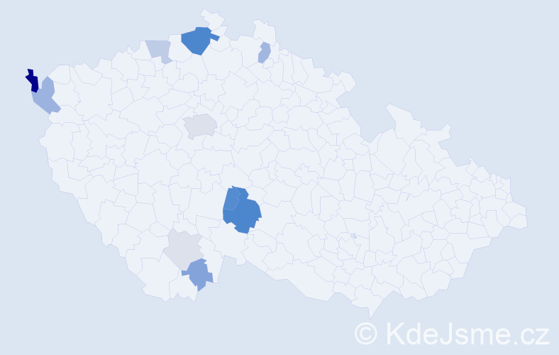 Příjmení: 'Kudrhalt', počet výskytů 32 v celé ČR