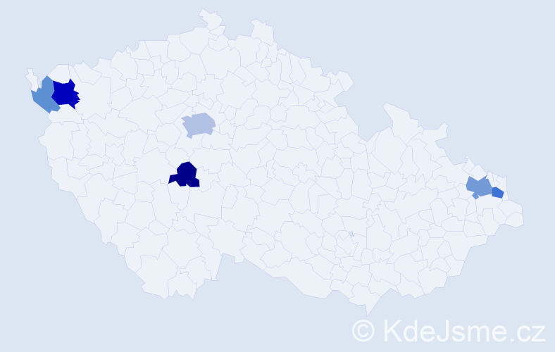 Příjmení: 'Džadoň', počet výskytů 14 v celé ČR