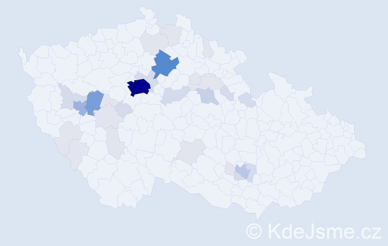Příjmení: 'Vlad', počet výskytů 100 v celé ČR