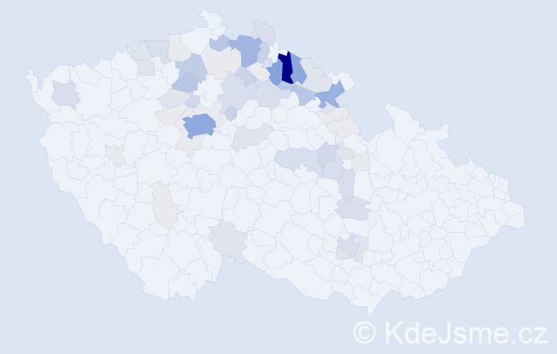 Příjmení: 'Vancl', počet výskytů 243 v celé ČR