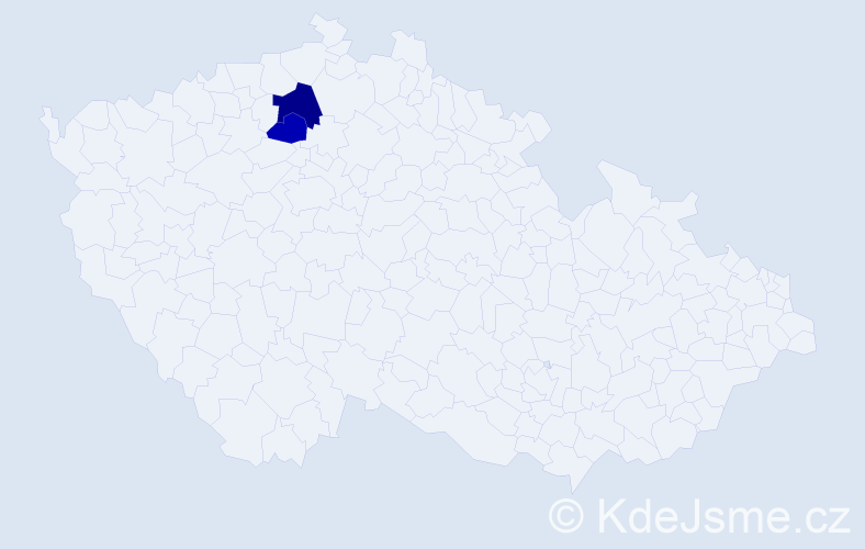 Příjmení: 'Pachir', počet výskytů 3 v celé ČR