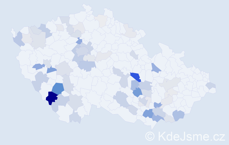 Příjmení: 'Zlochová', počet výskytů 195 v celé ČR