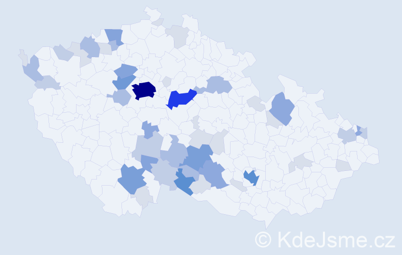 Příjmení: 'Podhrázská', počet výskytů 151 v celé ČR