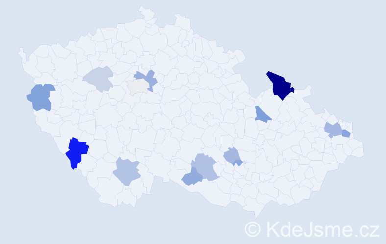 Příjmení: 'Galo', počet výskytů 42 v celé ČR