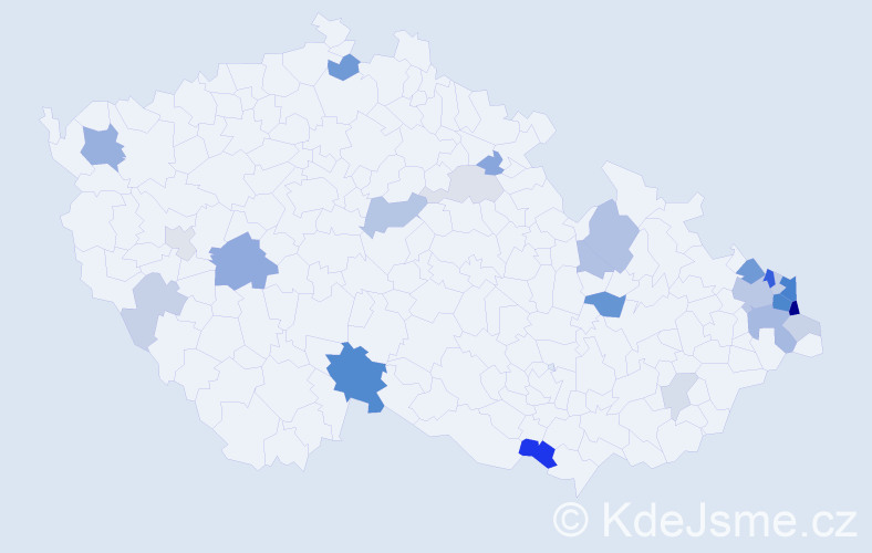 Příjmení: 'Biernat', počet výskytů 68 v celé ČR