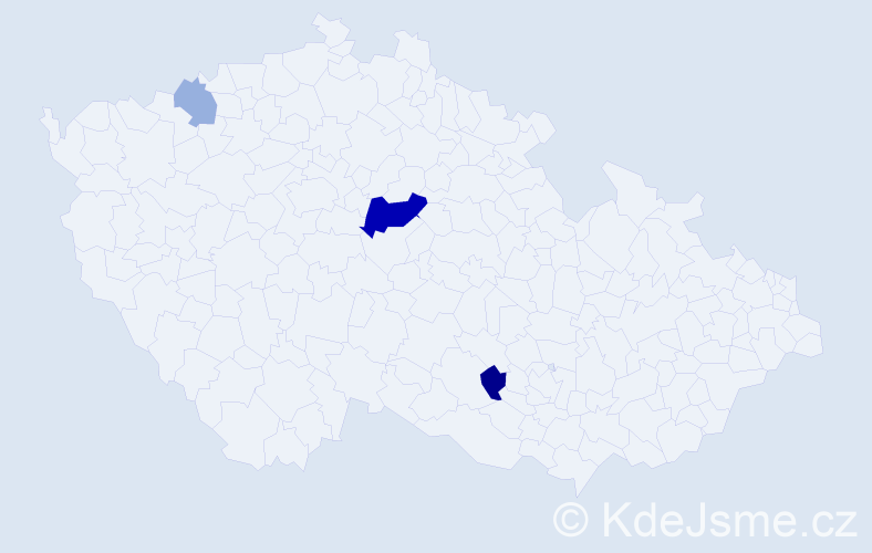 Příjmení: 'Cmárová', počet výskytů 7 v celé ČR