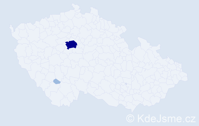 Příjmení: 'Korittová', počet výskytů 5 v celé ČR