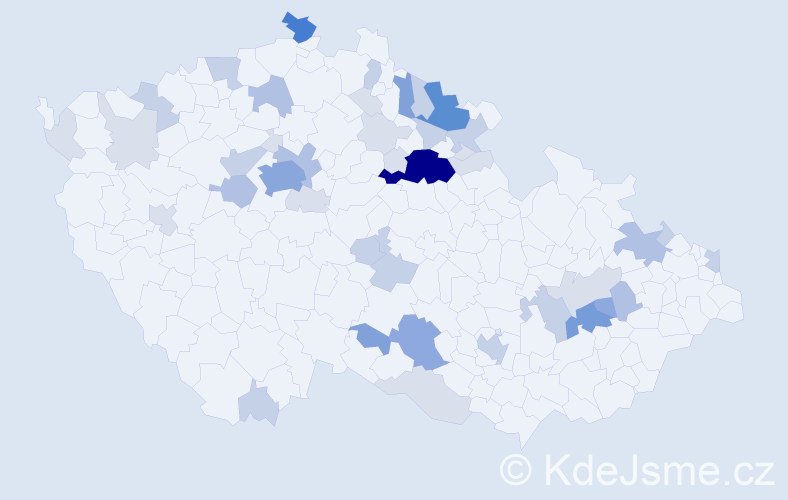 Příjmení: 'Gall', počet výskytů 132 v celé ČR