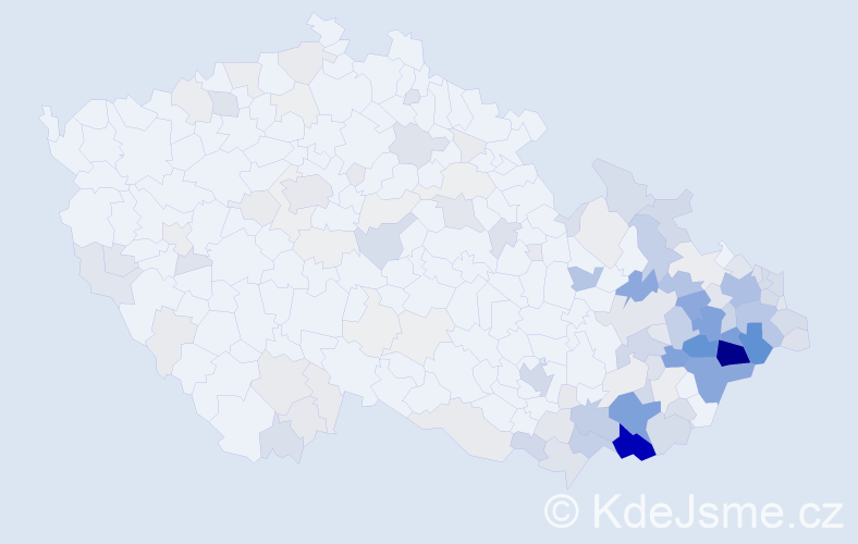 Příjmení: 'Pavlicová', počet výskytů 745 v celé ČR
