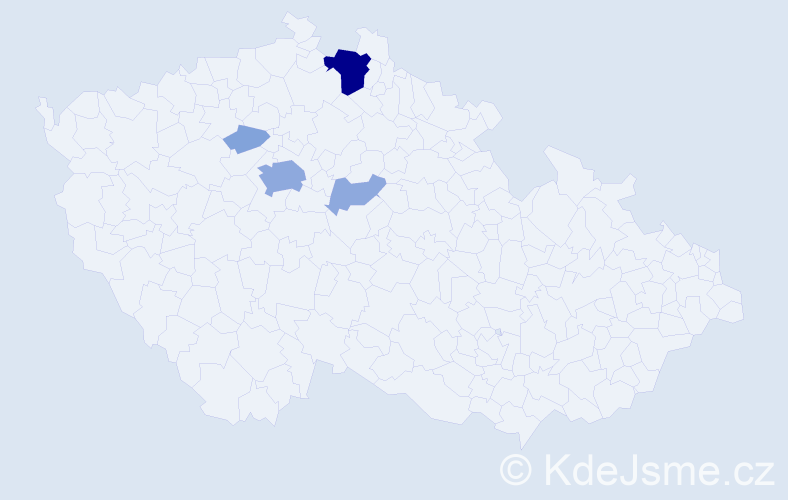 Příjmení: 'Vursta', počet výskytů 12 v celé ČR