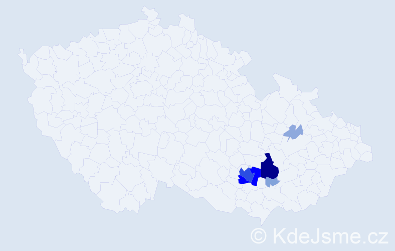 Příjmení: 'Lozrtová', počet výskytů 22 v celé ČR