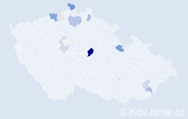 Příjmení: 'Brebis', počet výskytů 36 v celé ČR