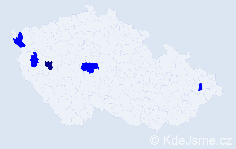 Příjmení: 'Hufeisl', počet výskytů 6 v celé ČR