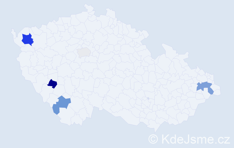 Příjmení: 'Mifkovičová', počet výskytů 10 v celé ČR