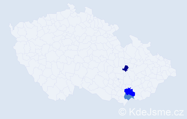 Příjmení: 'Slusarová', počet výskytů 6 v celé ČR