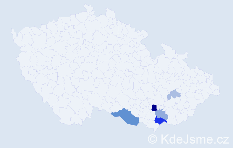 Příjmení: 'Röss', počet výskytů 11 v celé ČR