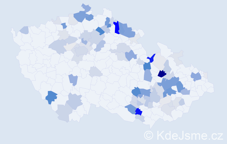 Příjmení: 'Mánková', počet výskytů 318 v celé ČR
