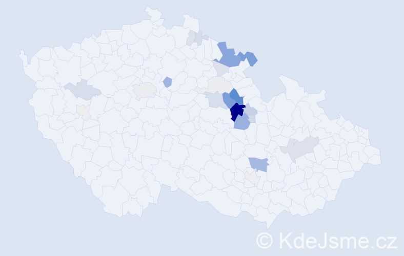 Příjmení: 'Kadrmas', počet výskytů 97 v celé ČR