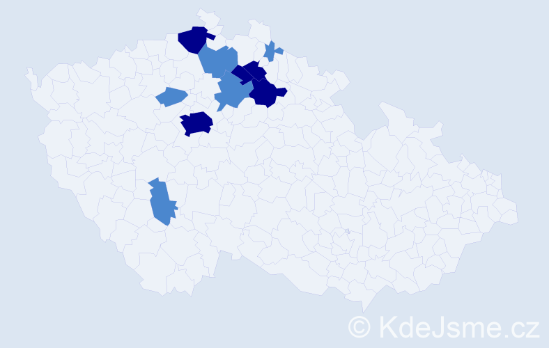 Příjmení: 'Ajchler', počet výskytů 20 v celé ČR