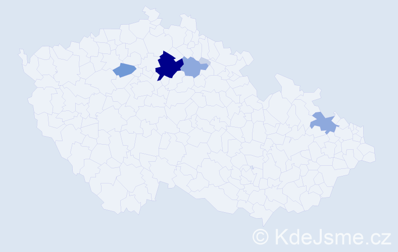 Příjmení: 'Výdová', počet výskytů 21 v celé ČR