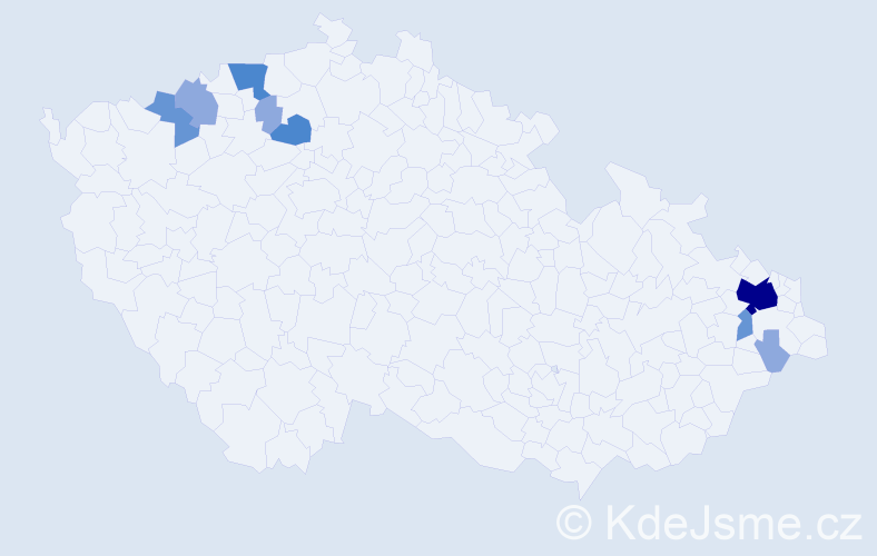 Příjmení: 'Teichert', počet výskytů 25 v celé ČR