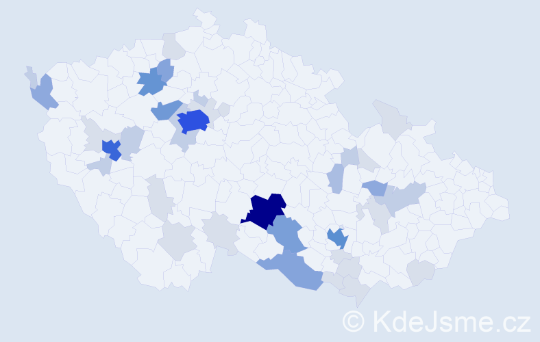 Příjmení: 'Samuel', počet výskytů 126 v celé ČR