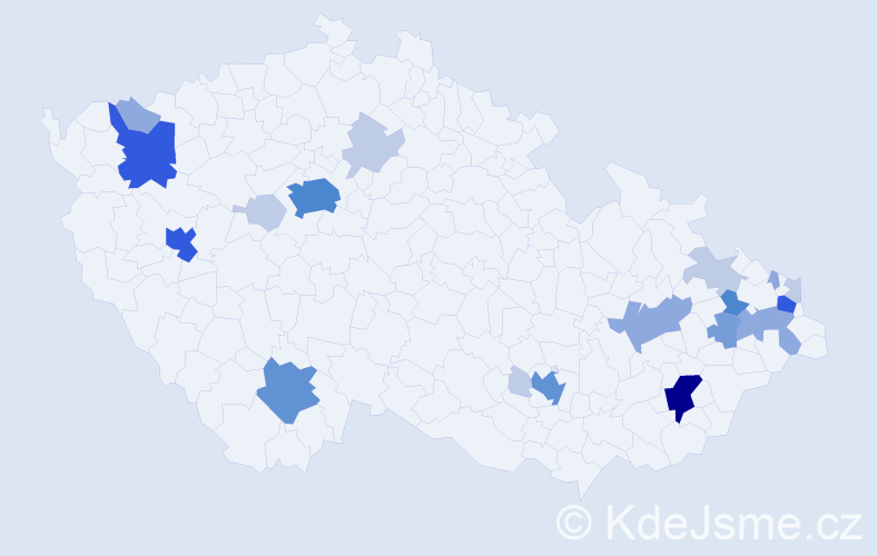 Příjmení: 'Ries', počet výskytů 64 v celé ČR
