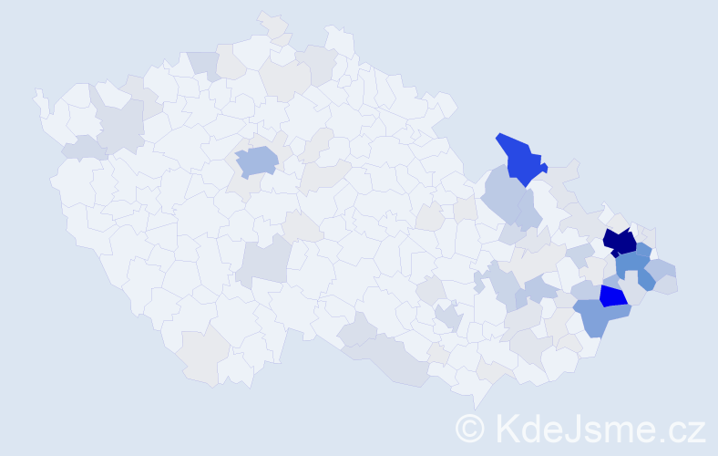 Příjmení: 'Maceček', počet výskytů 371 v celé ČR