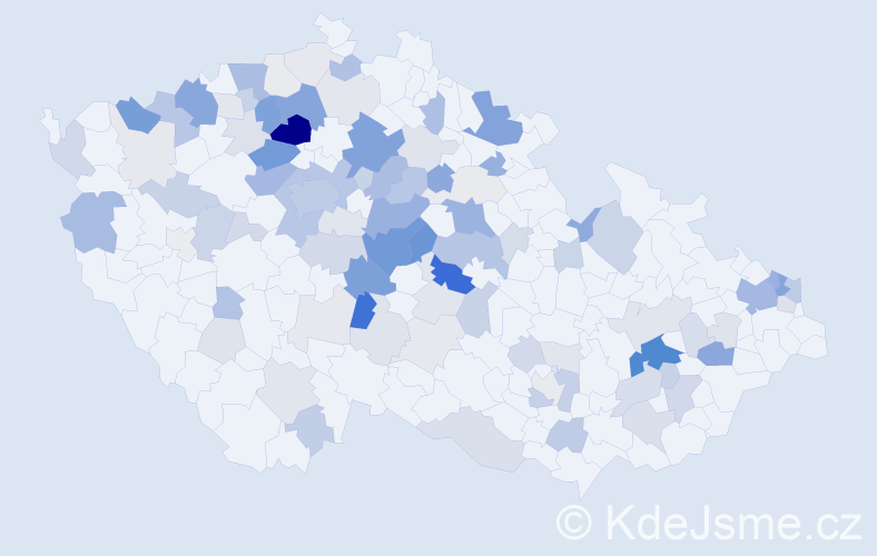 Příjmení: 'Sekerová', počet výskytů 323 v celé ČR