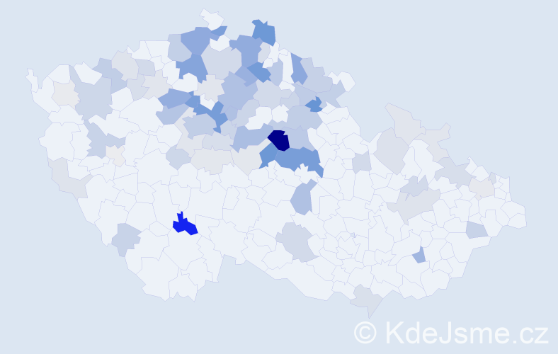 Příjmení: 'Koberová', počet výskytů 308 v celé ČR