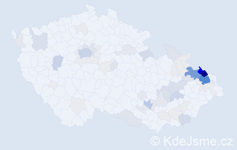 Příjmení: 'Lasáková', počet výskytů 324 v celé ČR