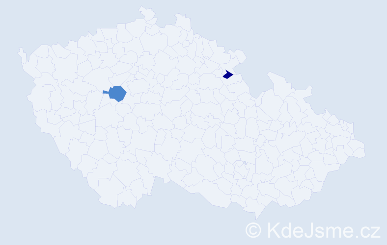 Příjmení: 'Šnipsová', počet výskytů 4 v celé ČR