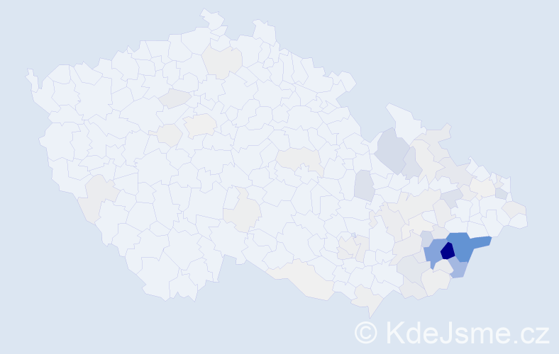 Příjmení: 'Garguláková', počet výskytů 276 v celé ČR