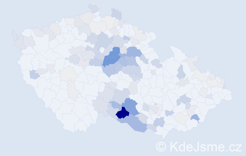 Příjmení: 'Bulíčková', počet výskytů 417 v celé ČR