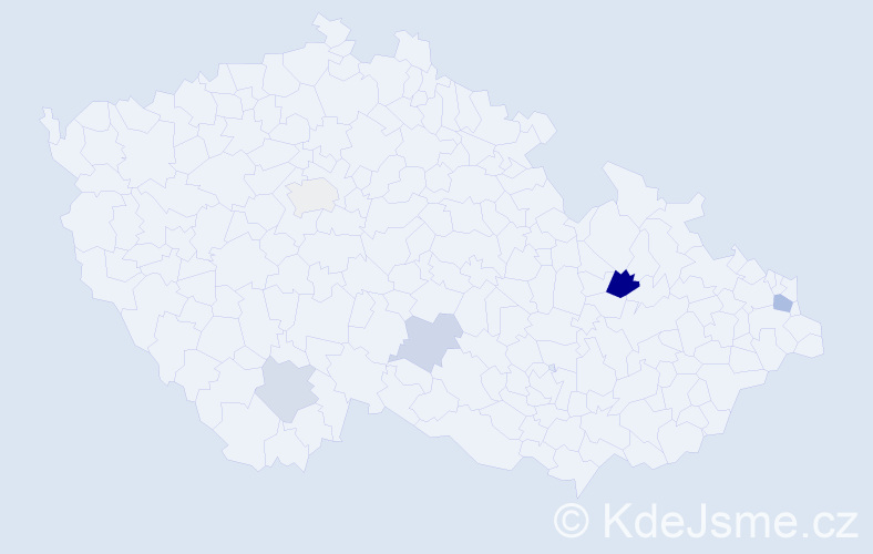 Příjmení: 'Denevová', počet výskytů 9 v celé ČR