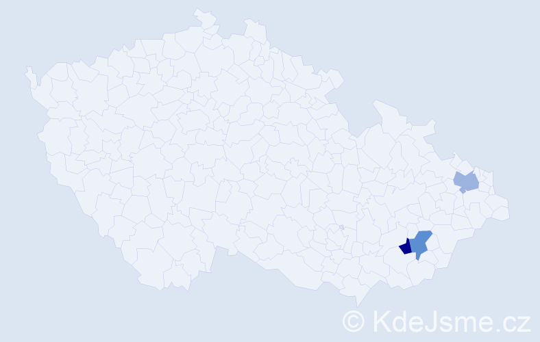 Příjmení: 'Burietová', počet výskytů 3 v celé ČR