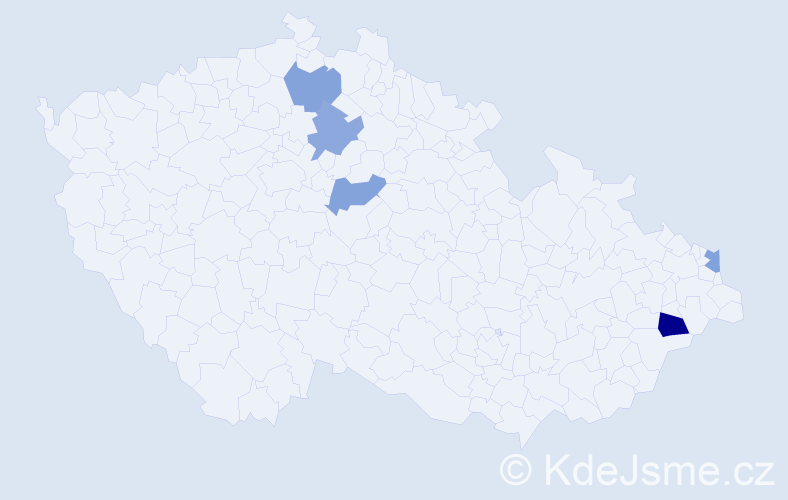 Příjmení: 'Gáborik', počet výskytů 6 v celé ČR