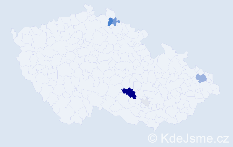 Příjmení: 'Pavlidis', počet výskytů 16 v celé ČR