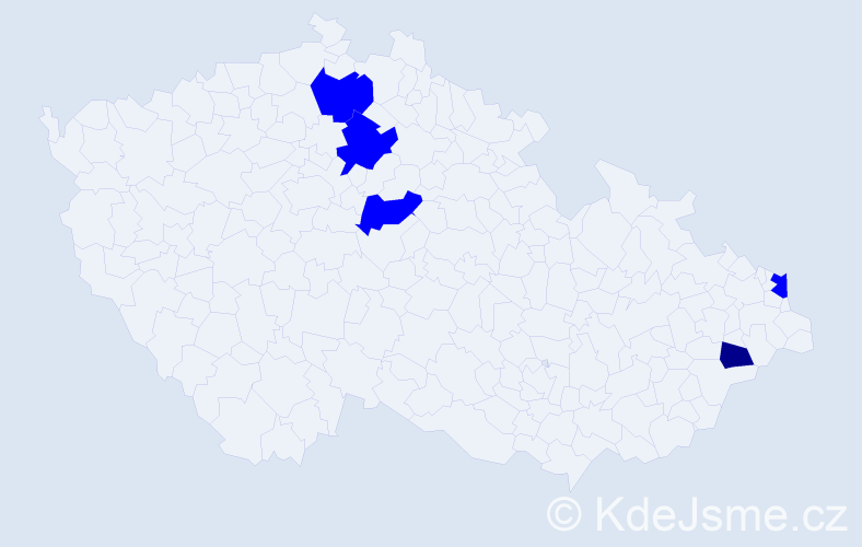 Příjmení: 'Gáborik', počet výskytů 6 v celé ČR